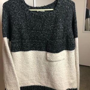 Knitted block sweater